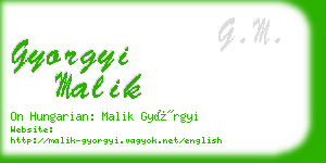 gyorgyi malik business card